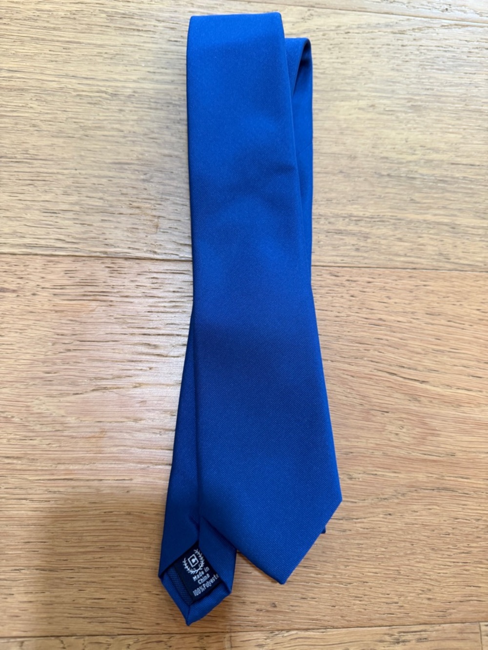 Navy Solid Blue Classic Preppy Minimalist Chaps Men’s Tie NWT